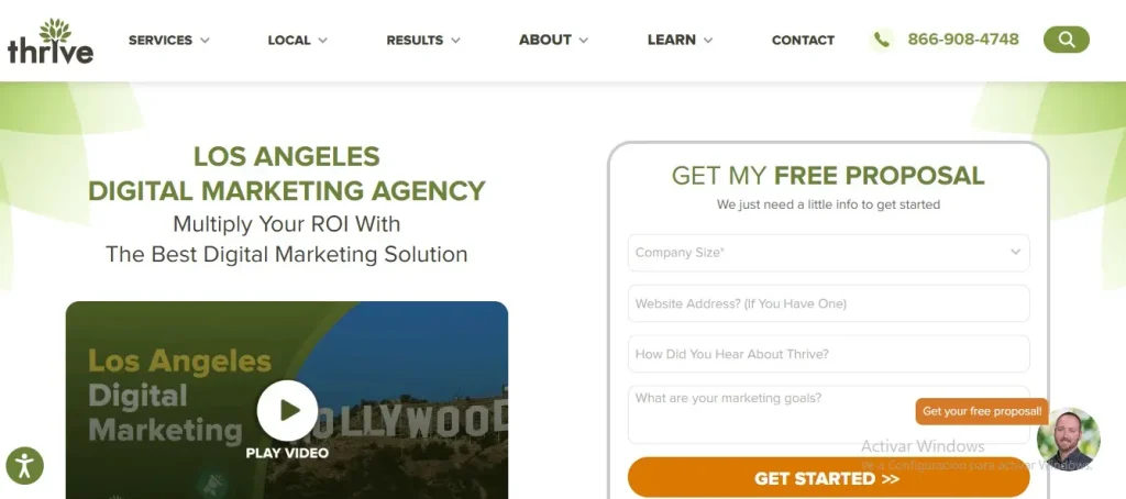 Top 6 agencias de Marketing Digital Los Angeles Agencia Thrive